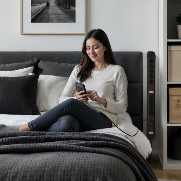 Maclean Listwa zasilająca 10 gniazd z 2 włącznikami Energy MCE10 zabezpieczenie i sygnalizacja przeciążenia 3680W