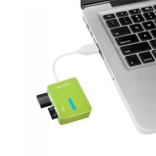 LogiLink HUB USB 2.0 4-portowy Smile - zielony