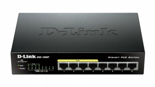 D-Link Switch 8-port  10/100/1000Gigabit Metal Housing Desktop