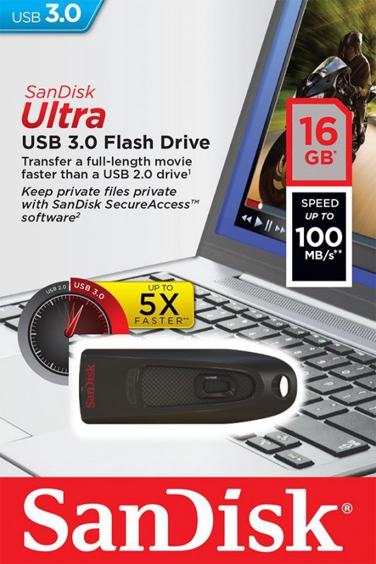 SanDisk ULTRA USB 3.0 FLASH DRIVE 16GB