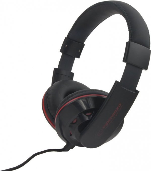 Esperanza SŁUCHAWKI AUDIO STEREO Z REGULACJĄ GŁOŚNOŚCI EH144K CORAL CZARNE