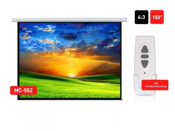 Maclean Ekran projekcyjny elektryczny MC-552 150 cali 300x220  4:3 ściana lub sufit