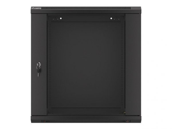 Lanberg Szafa instalacyjna wisząca 19 12U 600X450mm czarna (drzwi szklane)