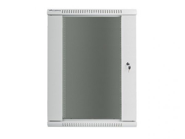 Lanberg Szafa instalacyjna wisząca 19 18U 600X600mm szara (drzwi szklane)
