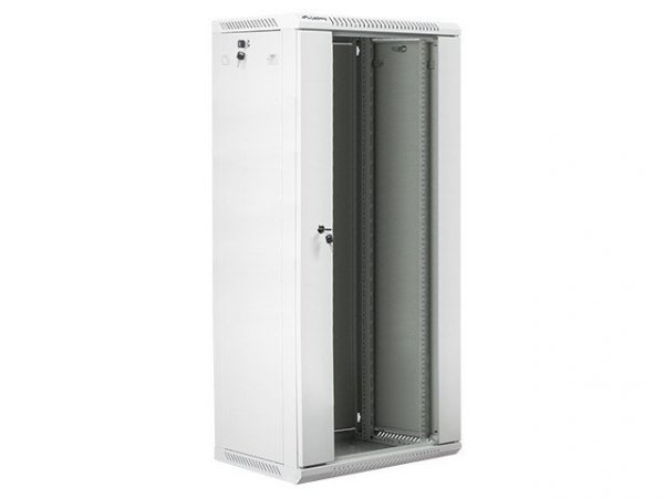 Lanberg Szafa instalacyjna wisząca 19 cali 27U 600X450mm szara (drzwi szklane)