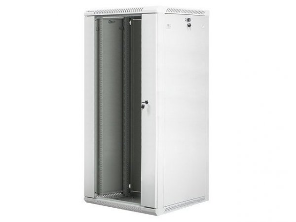 Lanberg Szafa instalacyjna wisząca 19 cali 27U 600X600mm szara (drzwi szklane)