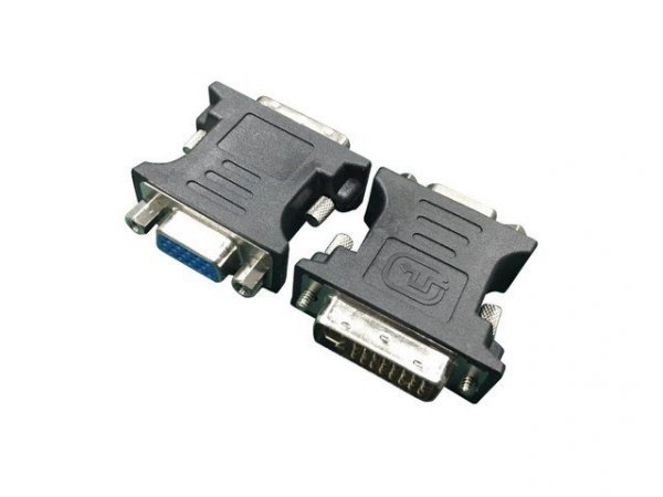 Gembird Adapter DVI-&gt;VGA (24M/15F) czarny