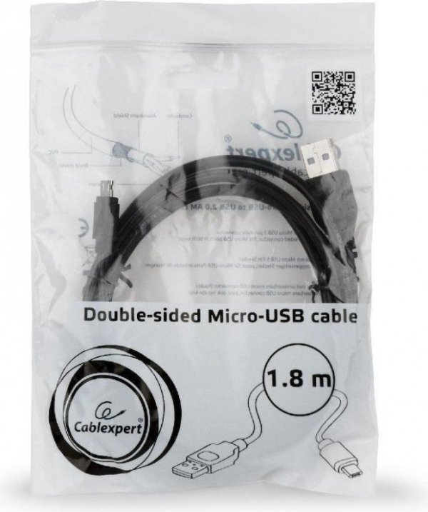 Gembird Kabel USB -&gt; Micro USB dwustronne 1.8m