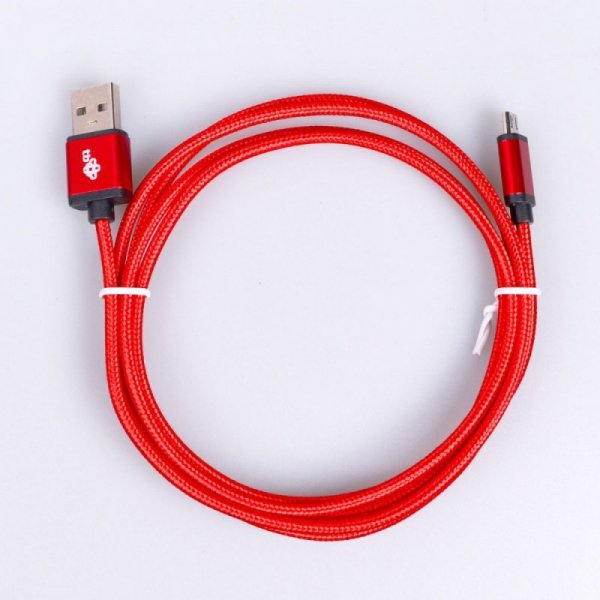 TB Kabel USB-Micro USB 1.5 m czerwony sznurek