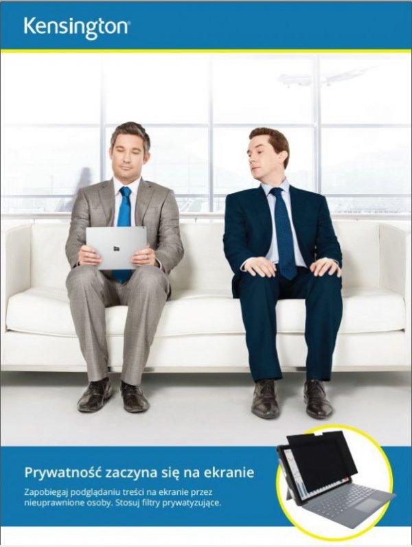 Kensington Filtr prywatyzujący 2-stronny, zdejmowany, do monitora 13.3 cala, 16:10