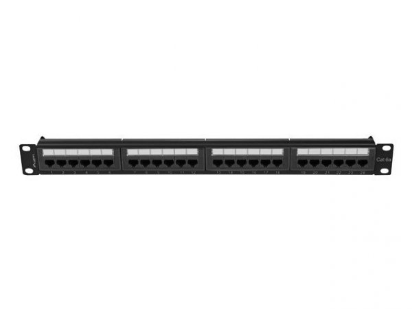 Lanberg Patchpanel 24 port 1U KAT6A PPUA-1024-B Czarny