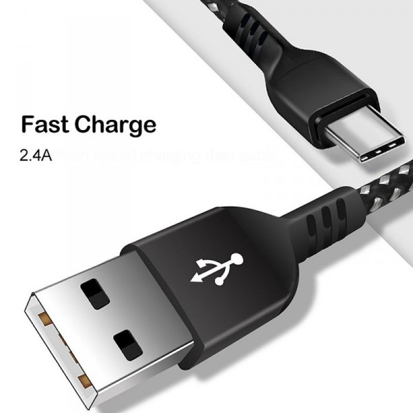 Maclean Kabel USB C Fast Charge 2.4A MCE471 Czarny