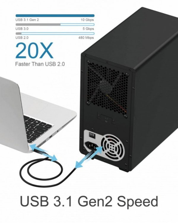 IcyBox Obudowa IB-3810-C31 10x HDD Single System dla 3,5&quot; HDD SATA I/II/III