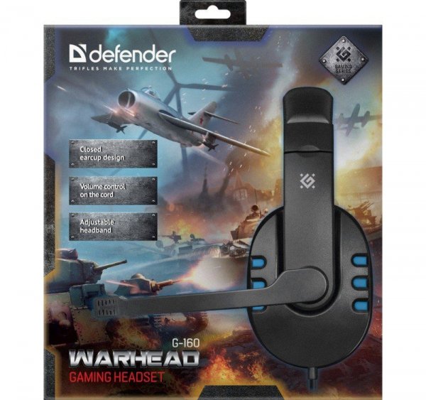 Defender Słuchawki przewodowe, nauszne, WARHEAD G-160
