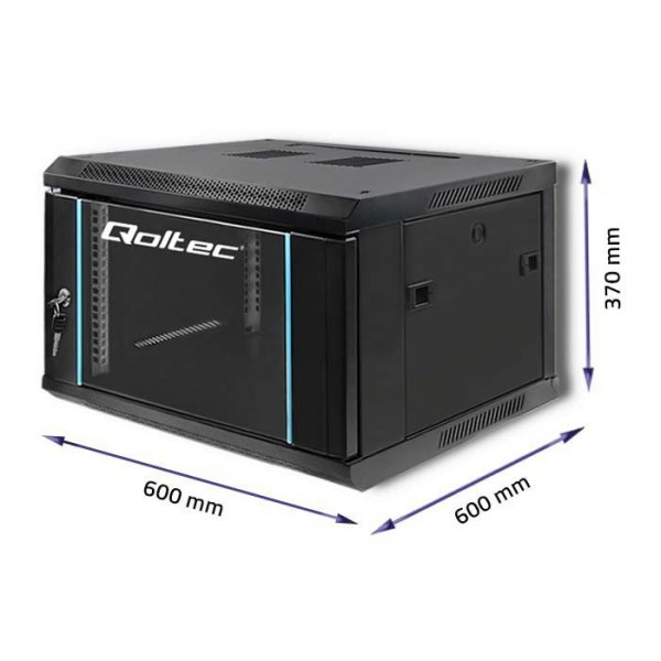 Qoltec Szafa RACK 19 cali | 6U | 600 x 370 x 600