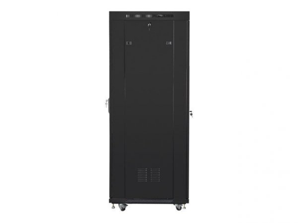 Lanberg Szafa instalacyjna rack stojąca 19 37u 600x800 czarna, drzwi szklane lcd (Flat pack)