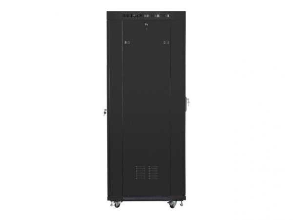 Lanberg Szafa instalacyjna rack stojąca 19 37u 600x800 czarna, drzwi szklane lcd (Flat pack)
