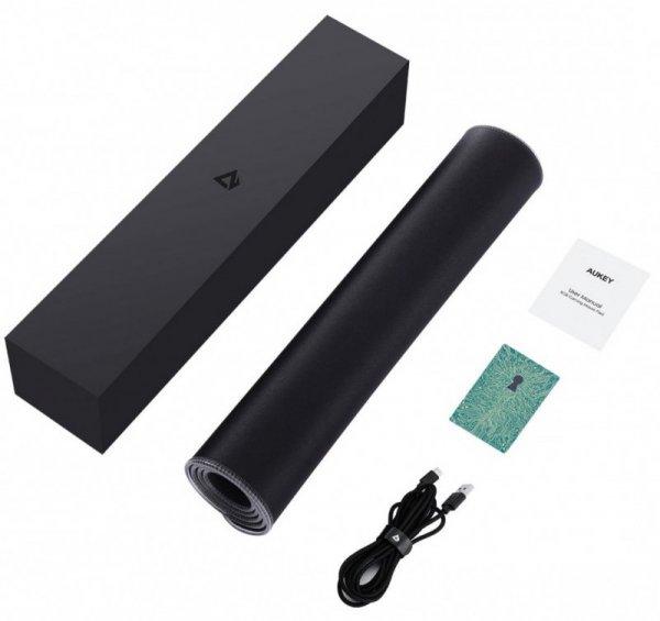 AUKEY KM-P7 RGB podkładka pod mysz i klawiaturę XXL gamingowa| 900x400x4mm | wodoodporna | gumowany spód | aplikacja G-aim Contr