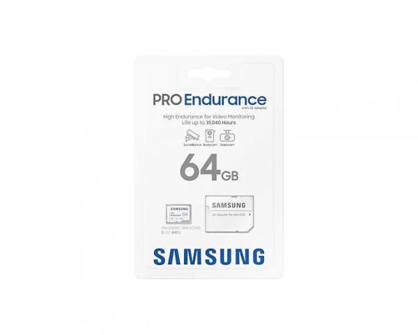 Samsung Karta pamięci microSD MB-MJ64KA/EU Pro Endurance 64GB + Adapter