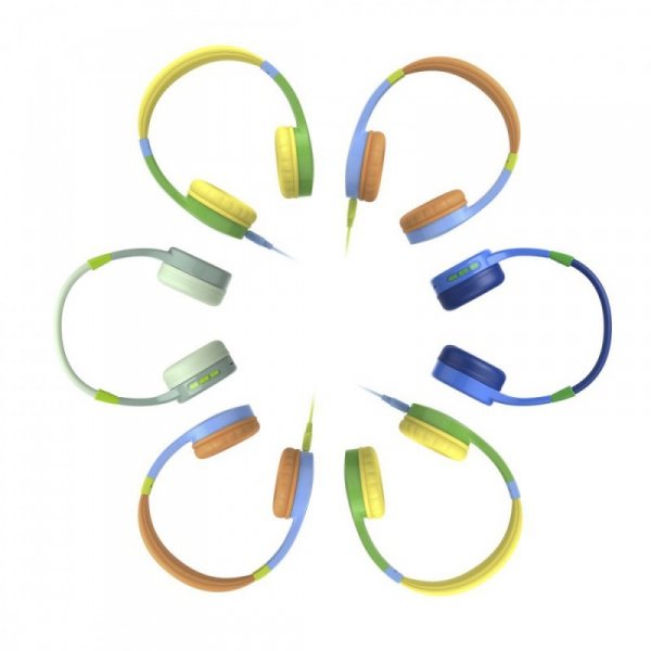 Hama Słuchawki nauszne Kids Guard z ogranicznikiem głośności. Zielone