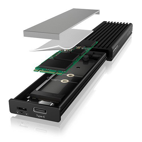 IcyBox Obudowa IB-1817MCT-C31 NVMe/SATA   M.2 2230/2242/2260/2280 Beznarzędziowa