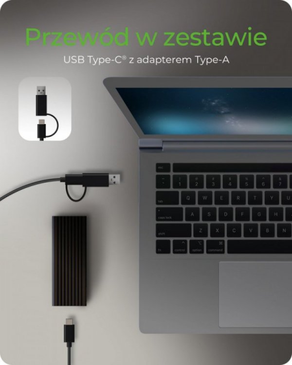 IcyBox Obudowa IB-1817MCT-C31 NVMe/SATA   M.2 2230/2242/2260/2280 Beznarzędziowa
