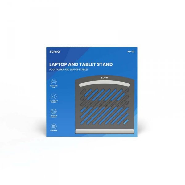 Savio Przenośna podstawka biurowa pod laptop/tablet PB-02
