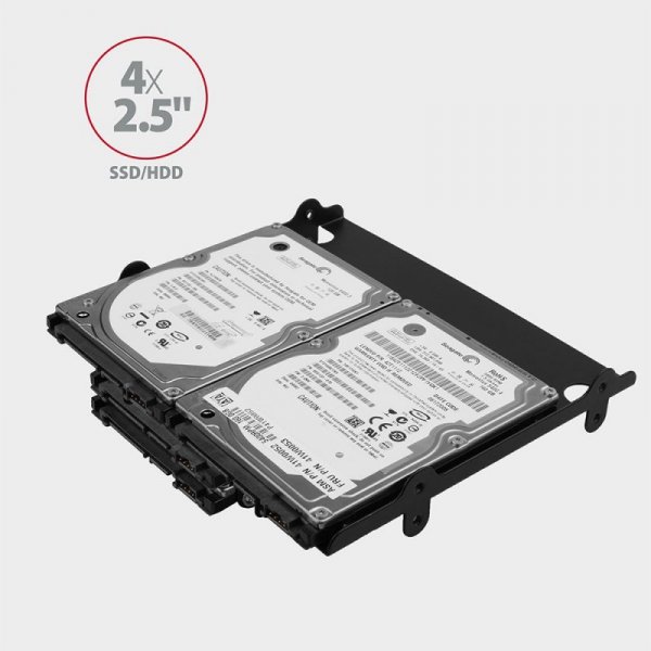 AXAGON RHD-435 Ramka metalowa do montażu 4x 2.5&quot; HDD (2x 2.5&quot; HDD/SSD & 1x 3.5&quot; HDD) w pozycji 5.25&quot; Czarna