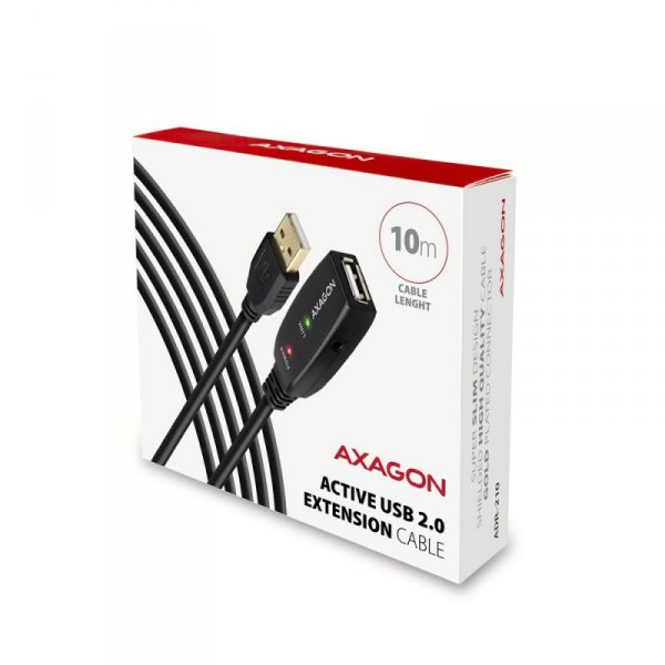 AXAGON ADR-210 USB 2.0 A-M -&gt; A-F aktywny kabel przedłużacz/wzmacniacz 10m