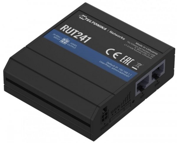 TELTONIKA Router LTE RUT241 (Cat 4), 4G, WiFi, Ethernet