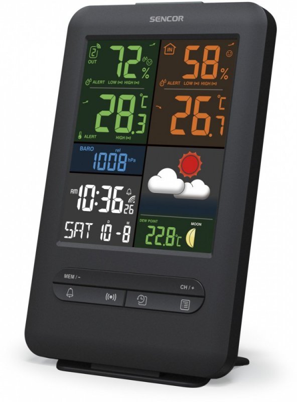 Sencor Stacja pogody SWS 7300  wys LCD kolor 13,8 cm