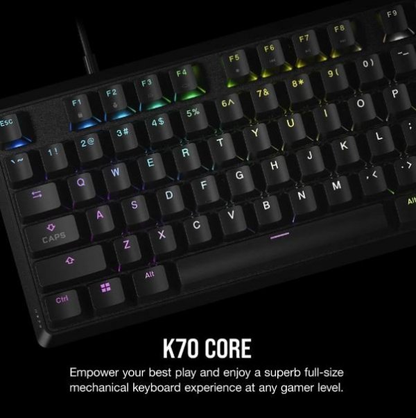 Corsair Klawiatura mechaniczna K70 Core RGB czarna
