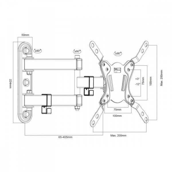 Maclean Uchwyt do TV/Monitora 23-43 cale 30kg MC-418