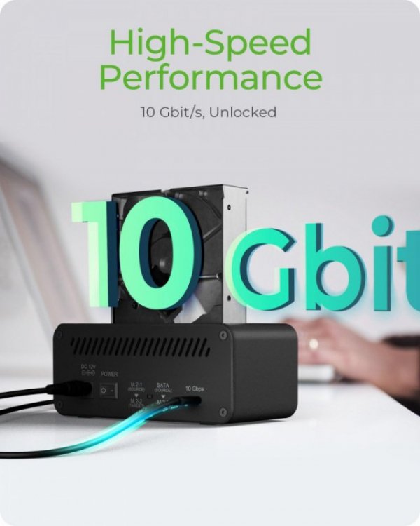 IcyBox Stacja dokująca IB-2924MSCL-C31 Docking & CloneStation                    1x 2,5&quot;/3,5&quot; do 1x M.2 NVMe & M.2 NVM