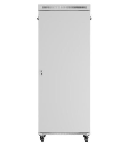 Lanberg Szafa stojąca rack 19 cali 42U 800x1000 szara drzwi szkalne flat pack