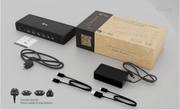 i-tec Stacja dokująca uniwersalna 6x 4K/60Hz Display PD 140W