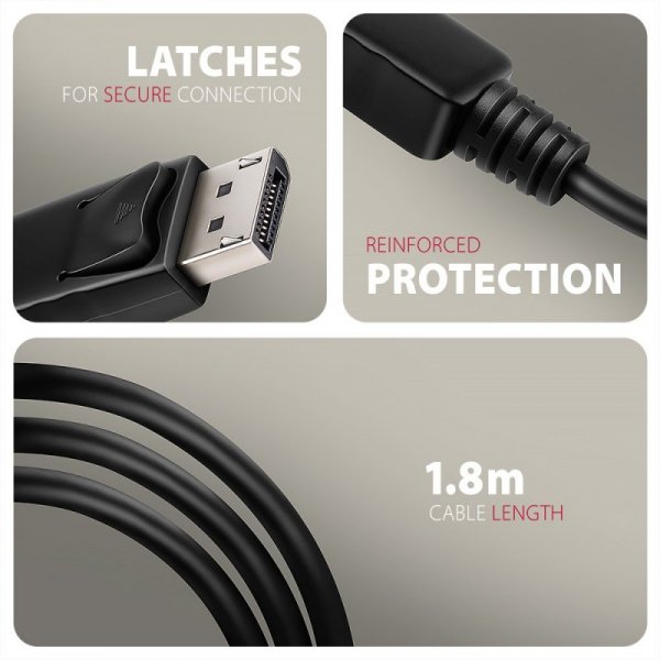 AXAGON RVD-HI20C2 Adapter aktywny DisplayPort -> HDMI 1.4, 4K/60Hz, kabel 1,8m