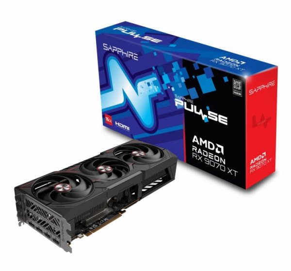 Sapphire Technology Karta graficzna Radeon RX 9070 XT PULSE 16GB GDDR6 256bit 2DP/2HDMI