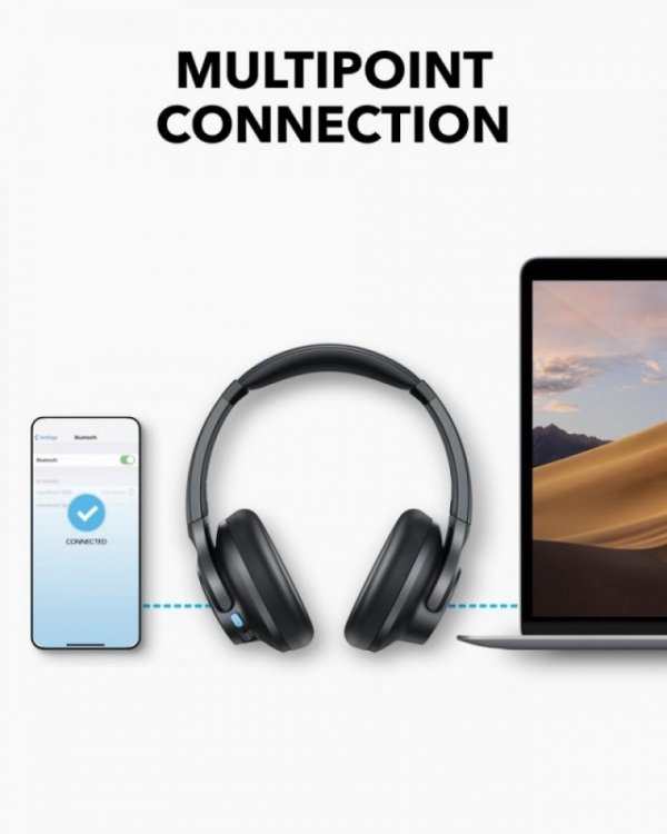 Anker Słuchawki nauszne Soundcore Q11i ciemny szary