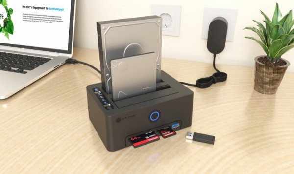 IcyBox Czytnik kart IB-1233CL-CR 2x 2,5/3,5 SSD/HDD