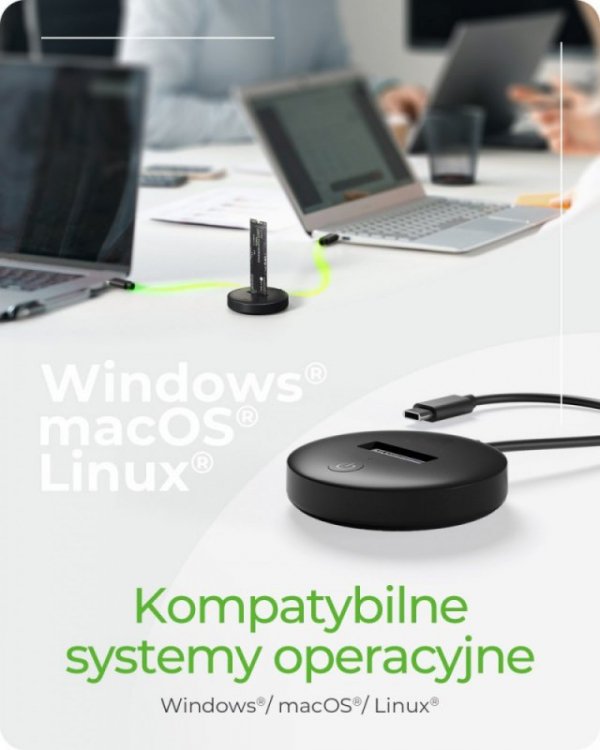IcyBox Stacja dokująca dla NVMe+SATA SSD IB-1610MCD-C31