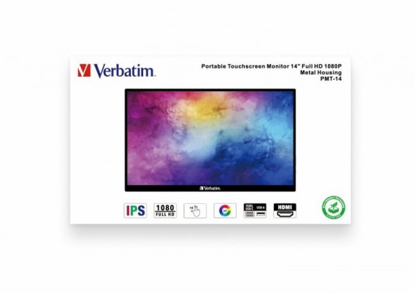 Verbatim Przenośny Monitor dotykowy PMT-14 Full HD