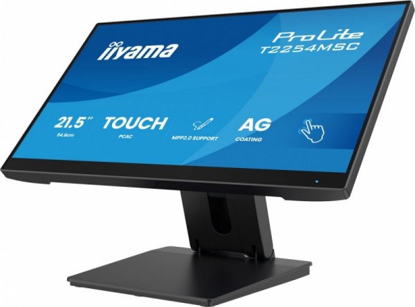 IIYAMA Monitor 21.5 cala T2254MSC-B2AG  POJ.10PKT., IPS, POWŁOKA AG, 300cd, FHD,  HDMI, DP, 2xUSB, 7H
