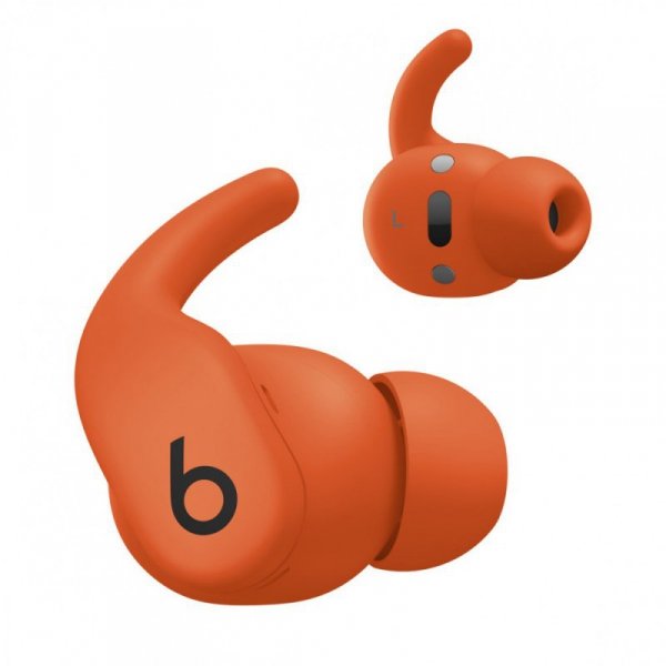 Apple Słuchawki Powerbeats Fit - bezprzewodowe douszne słuchawki sportowe - pomarańczowa iskra