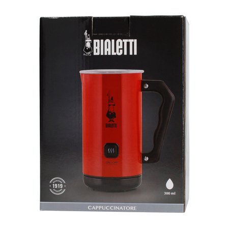 Bialetti Milk Frother MKF02 Rosso - Elektryczny spieniacz do mleka Czerwony