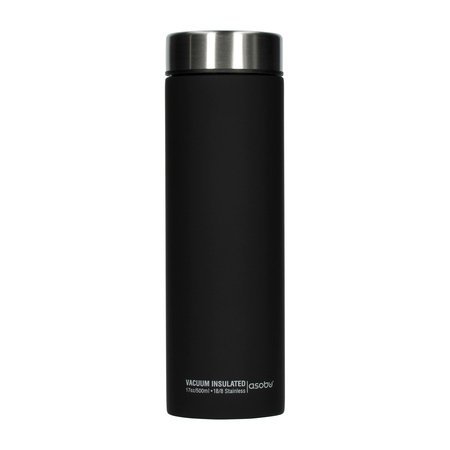 Asobu - Le Baton Czarny / Srebrny - Butelka termiczna 500 ml