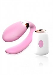 Stymulator dla par V-Vibe Pink USB 7 Function Remote Control