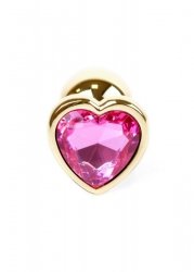 Plug-Jawellery Gold  Heart PLUG- Pink