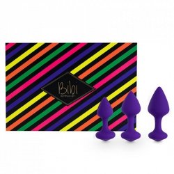 Korki analne - FeelzToys Bibi Butt Plug Set 3 szt Purple
