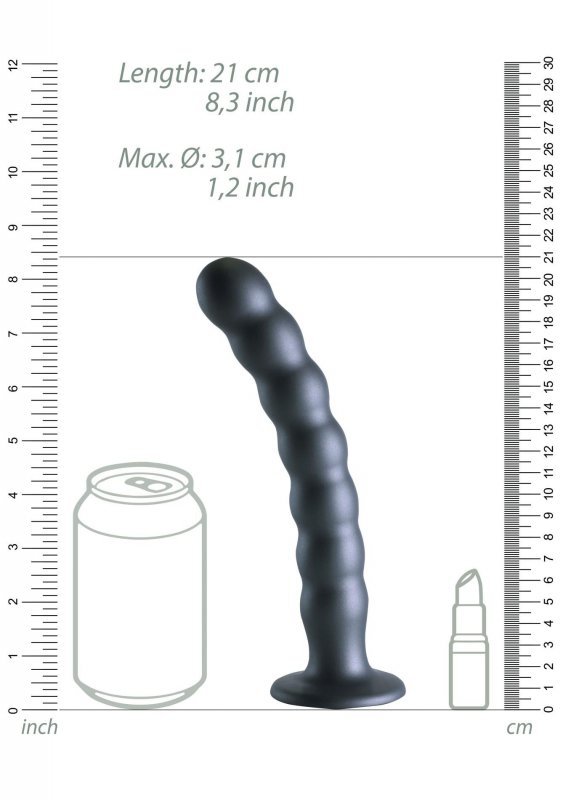 Beaded Silicone G-Spot Dildo - 8&#039;&#039; / 20,5 cm